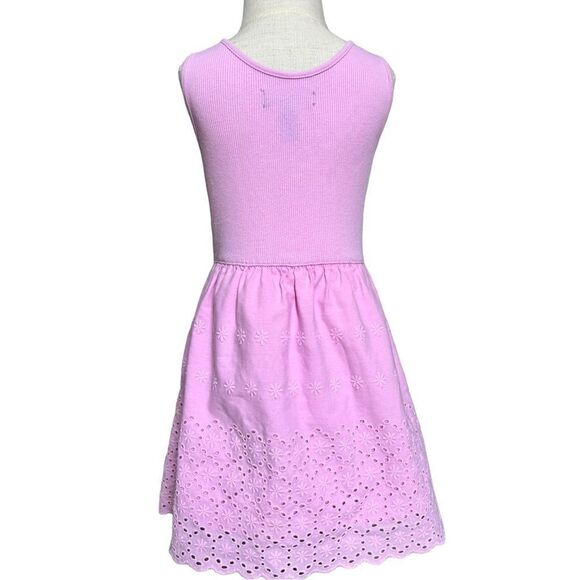 Gap Kids Factory Girls Sleeveless Pink Eyelet Detail A-Line Dress. XS. 4-5. 4.5. - Picture 2 of 8